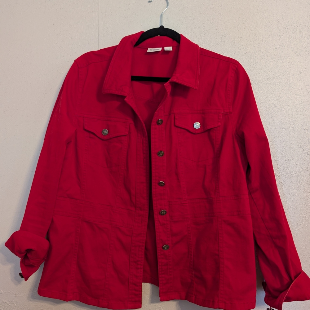Cato Women's Light Weight Red Jacket Size L
